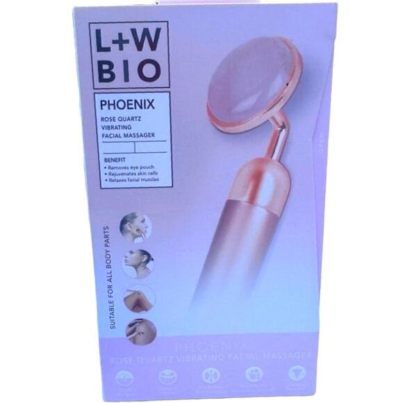 LUXE + WILLOW BIO - THE PHOENIX ROSE QUARTZ VIBRATING FACIAL MASSAGER NIB - Picture 3 of 4